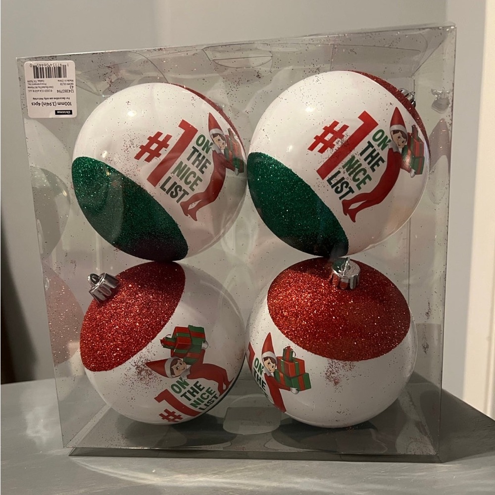 Elf on the Shelf Ornament 4 Pack